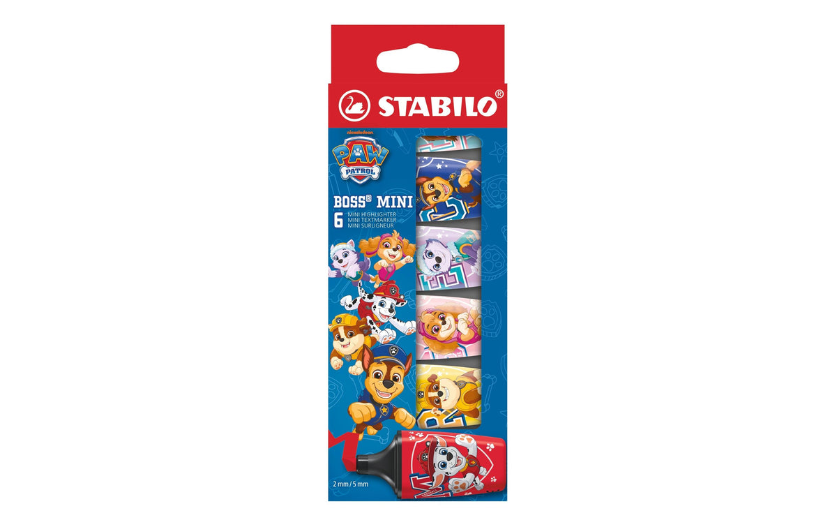 STABILO Textmarker Boss Mini PawPatrol 6er Etui