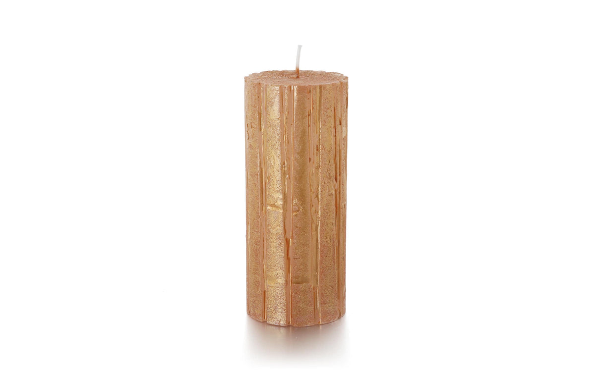 balthasar Zylinderkerze Bark, Gold 6x14 cm (DxH)