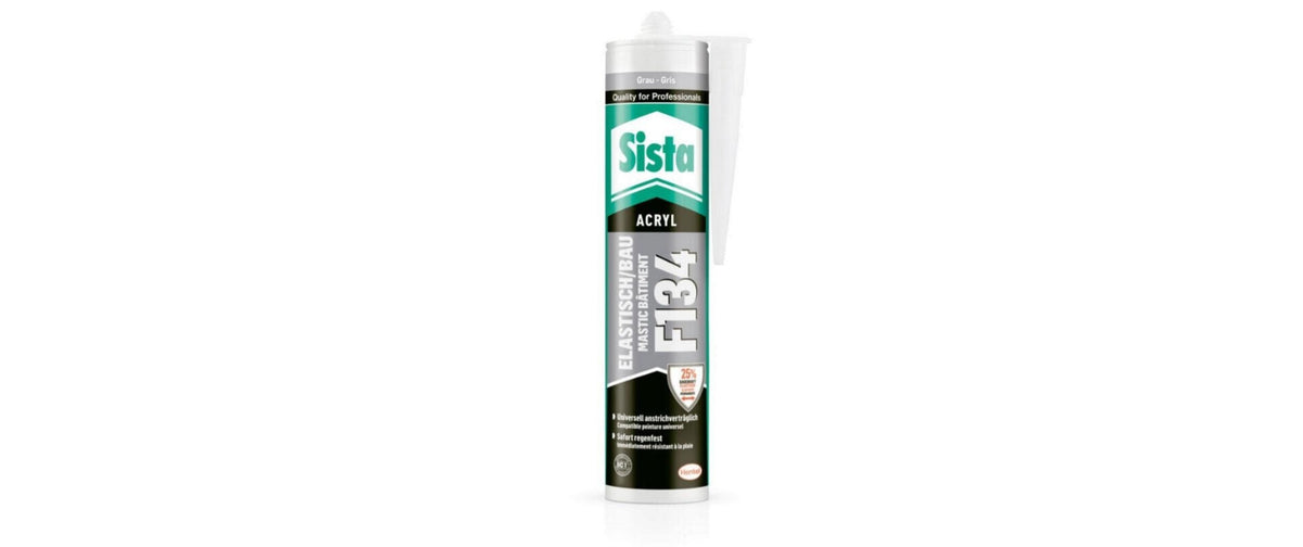 Sista F134 Elastisch/Bau grau Acrylat-Dichtstoff, regenfest
