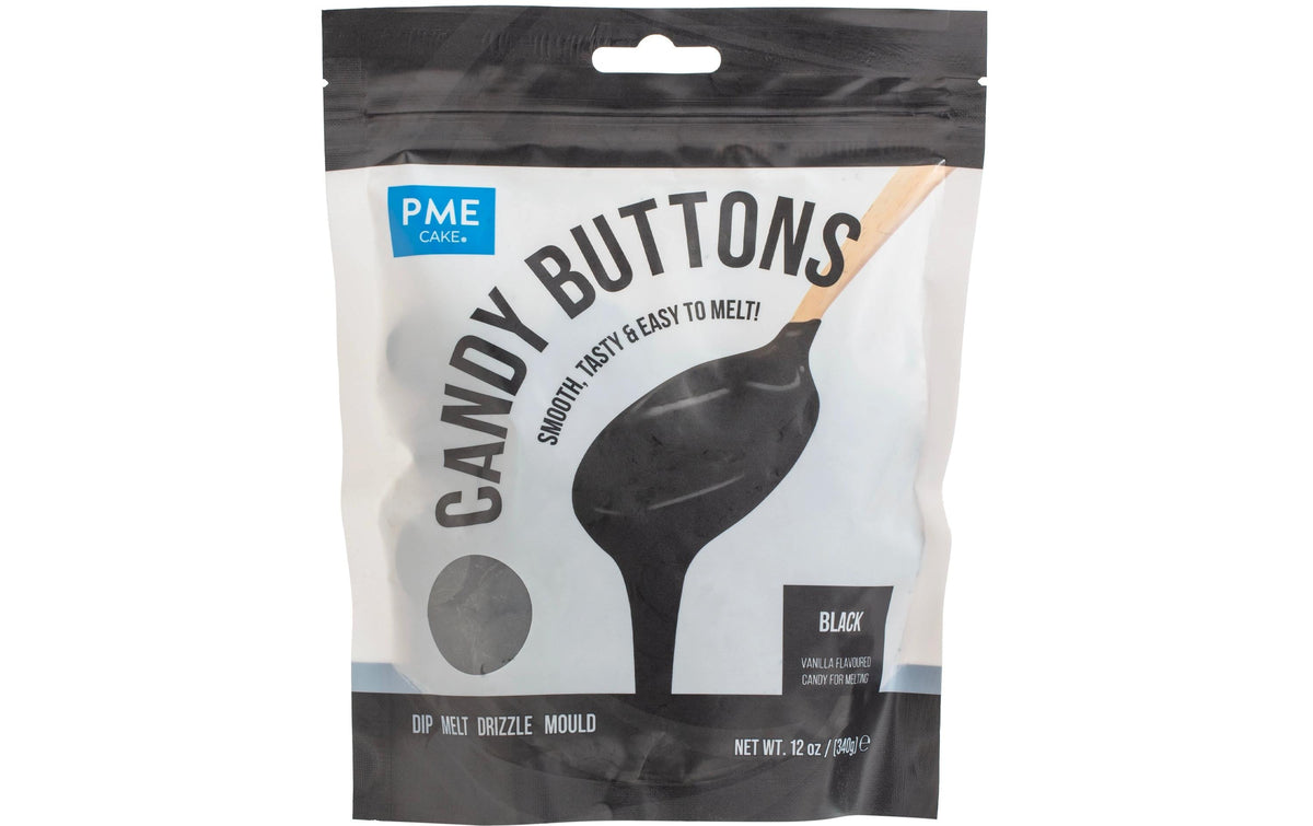 Candy Buttons - Deco Melts - Schmelzdrops Schwarz, 340g