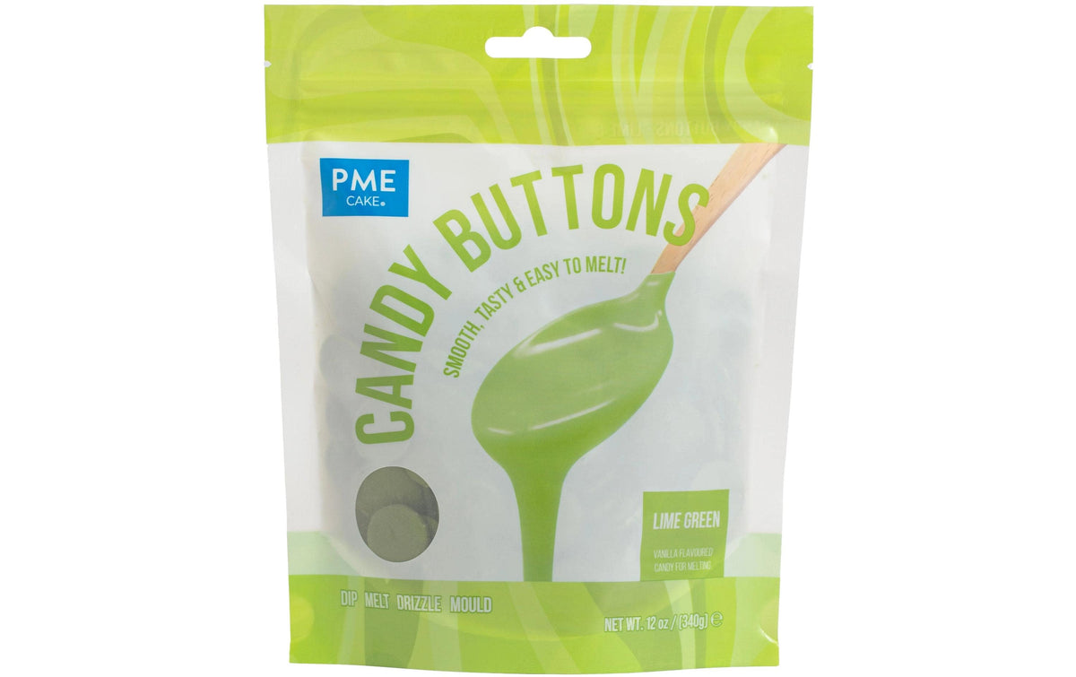 Candy Buttons - Deco Melts - Schmelzdrops Limettengrün, 340g