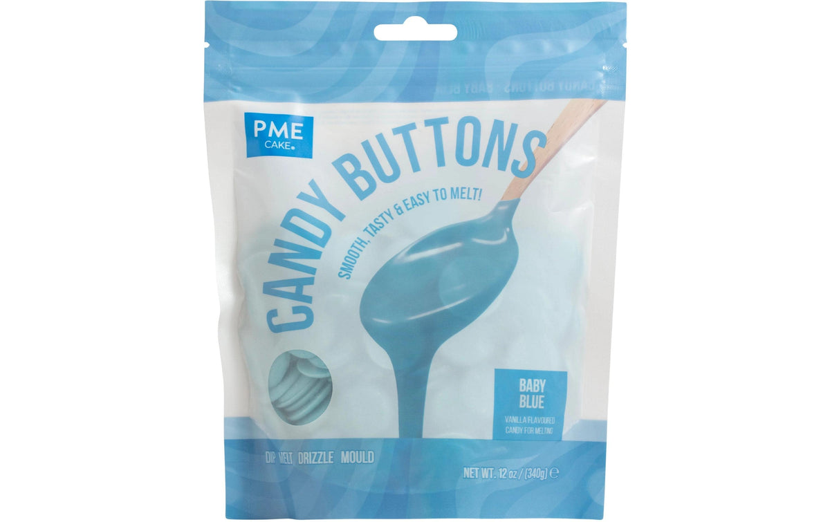 Candy Buttons - Deco Melts - Schmelzdrops Baby Blau, 340g