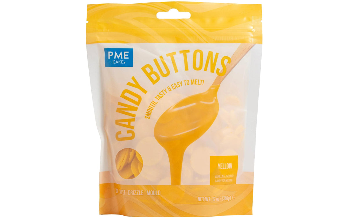 Candy Buttons - Deco Melts - Schmelzdrops Gelb, 340g