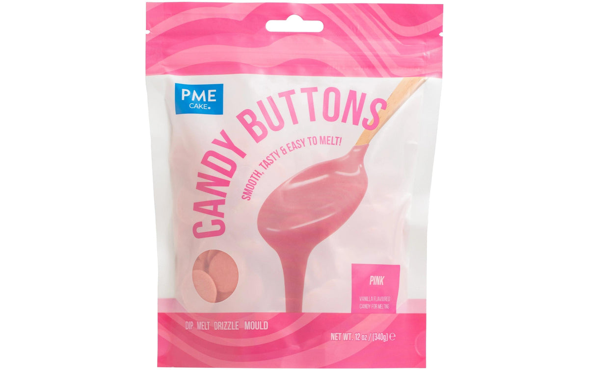 Candy Buttons - Deco Melts - Schmelzdrops Pink, 340g