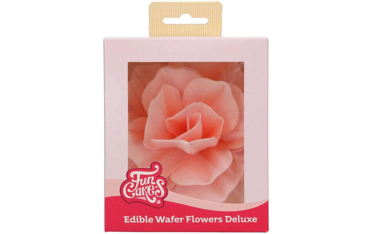 Essbare Papierblumen Deluxe Rose Pastella Rosa - Gross