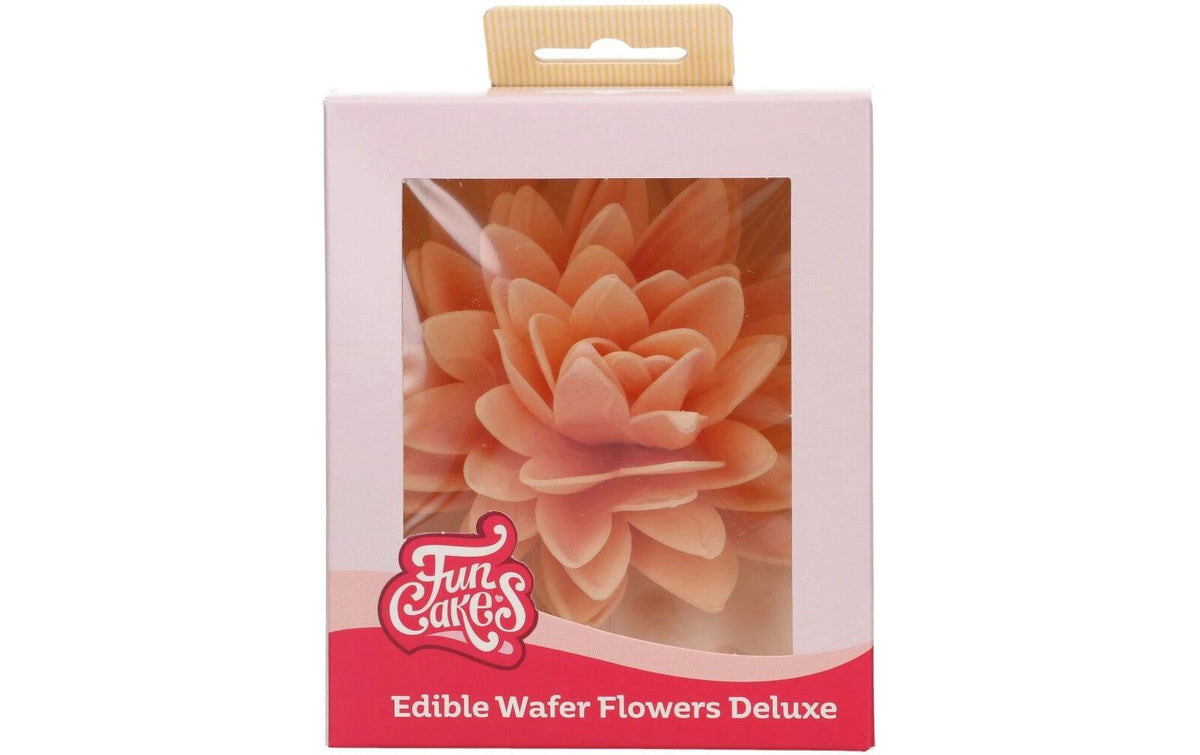 Essbare Papierblumen Deluxe Pfingstrose Orange - Gross