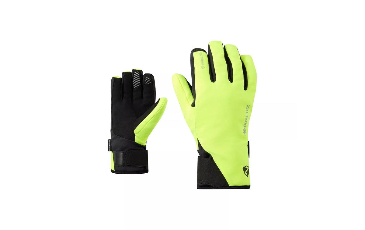 Ziener DIKS-Z GTX PR TOUCH+GORE Gr. 10.5 XL Velohandschuhe, Unisex, poison yellow, warm