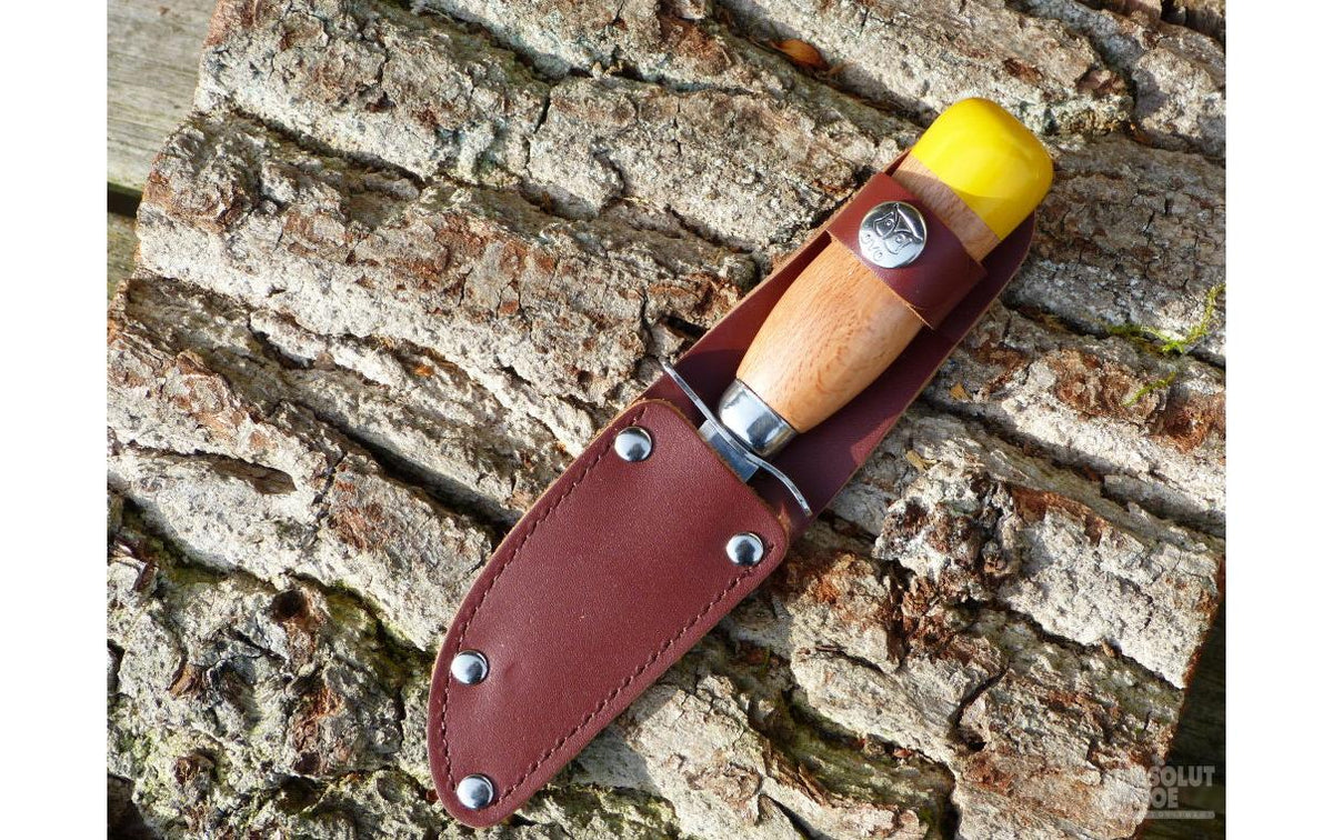 ØYO Pfadfindermesser SPEIDERKNIV Holz mit Lederscheide