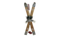 Dameco Aufsteller Ski mit Skistöcken MDF Pinie, 6x20x46 cm (LxBxH)