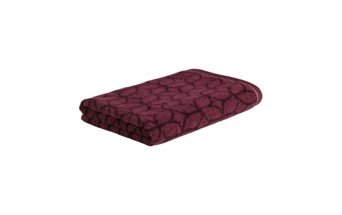 Möve Duschtuch Soft Glam Art Deco 80 x 150 cm, Burgundy
