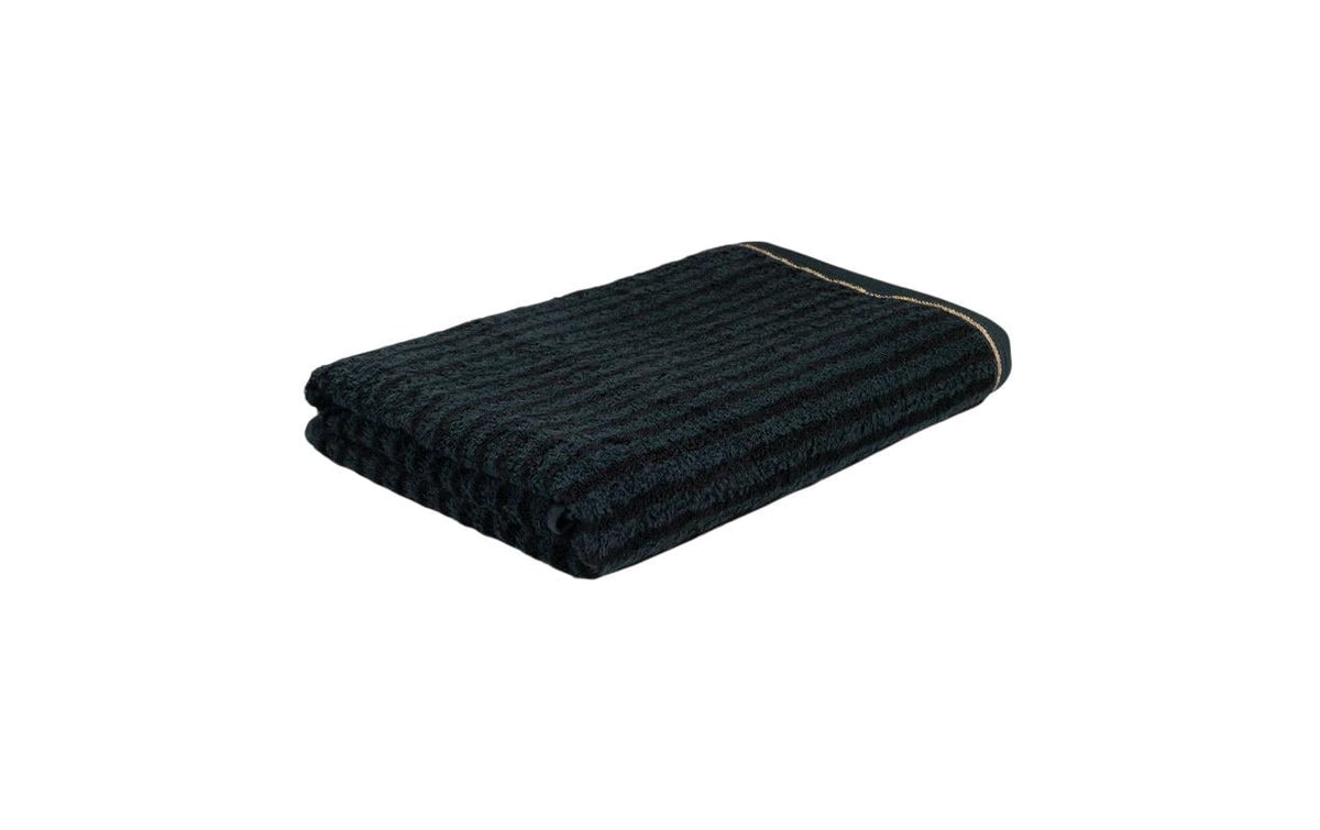 Möve Duschtuch Soft Glam Small Stripes 80 x 150 cm, Black