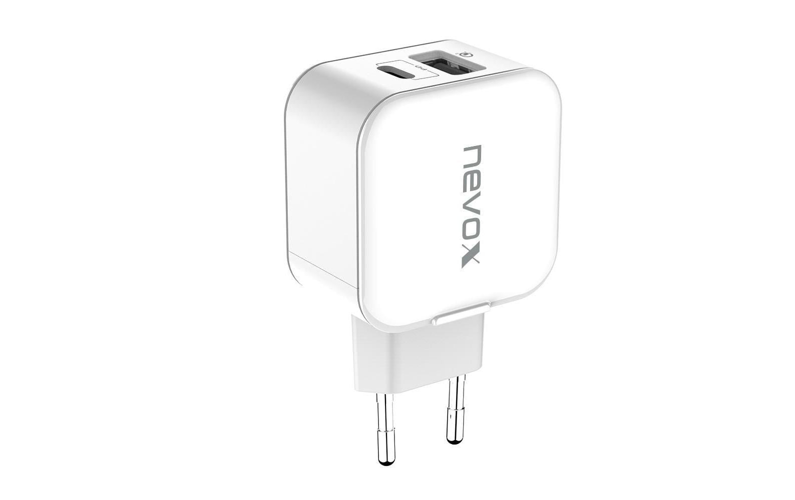 Nevox USB PowerDelivery Type C+Qualcomm 3.0 QI Ladestation mit 18W