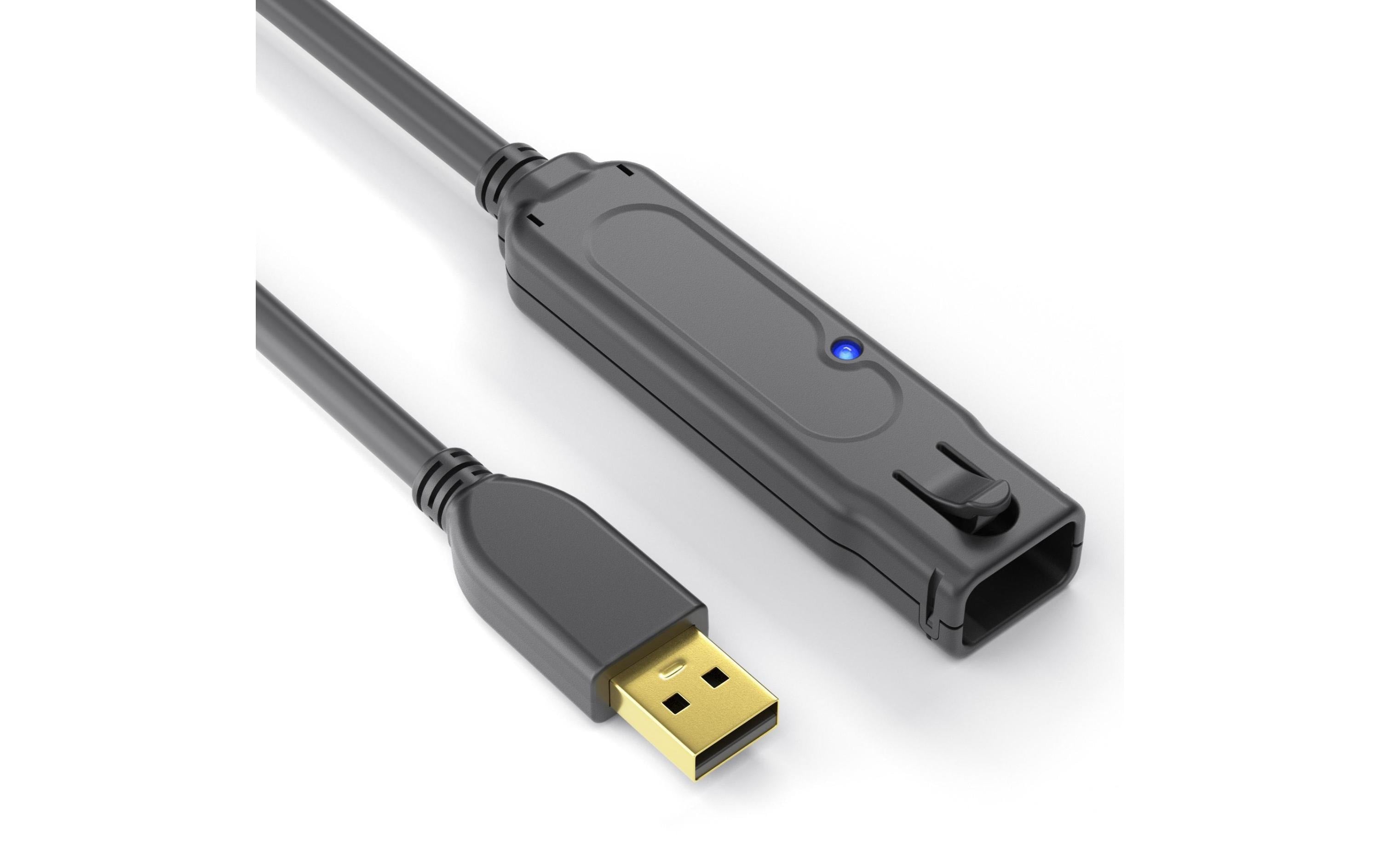 PureLink USB2.0 Verlängerungskabel 12 Meter aktive Verstärkung, bis 5 Stk.kaskadierbar