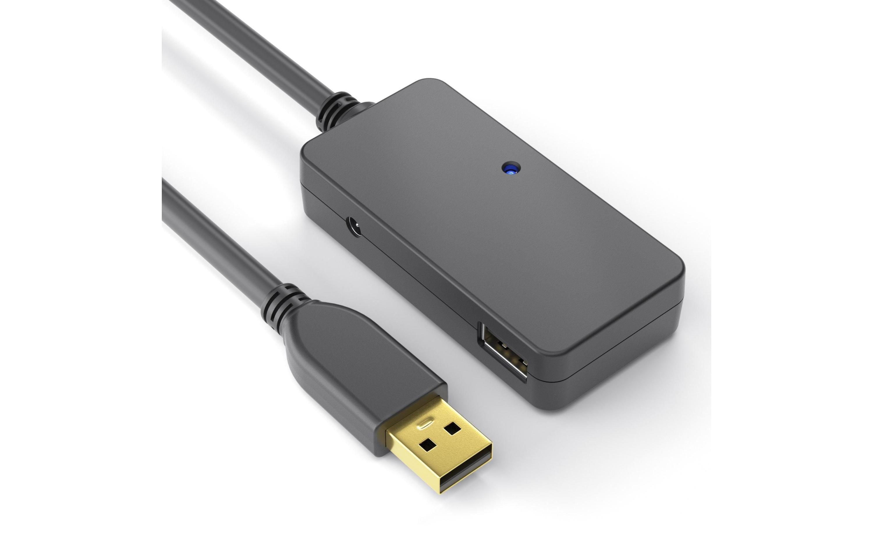 PureLink USB2.0 Verlängerungskabel 6 Meter aktive Verstärkung, inkl. 4 Port Hub