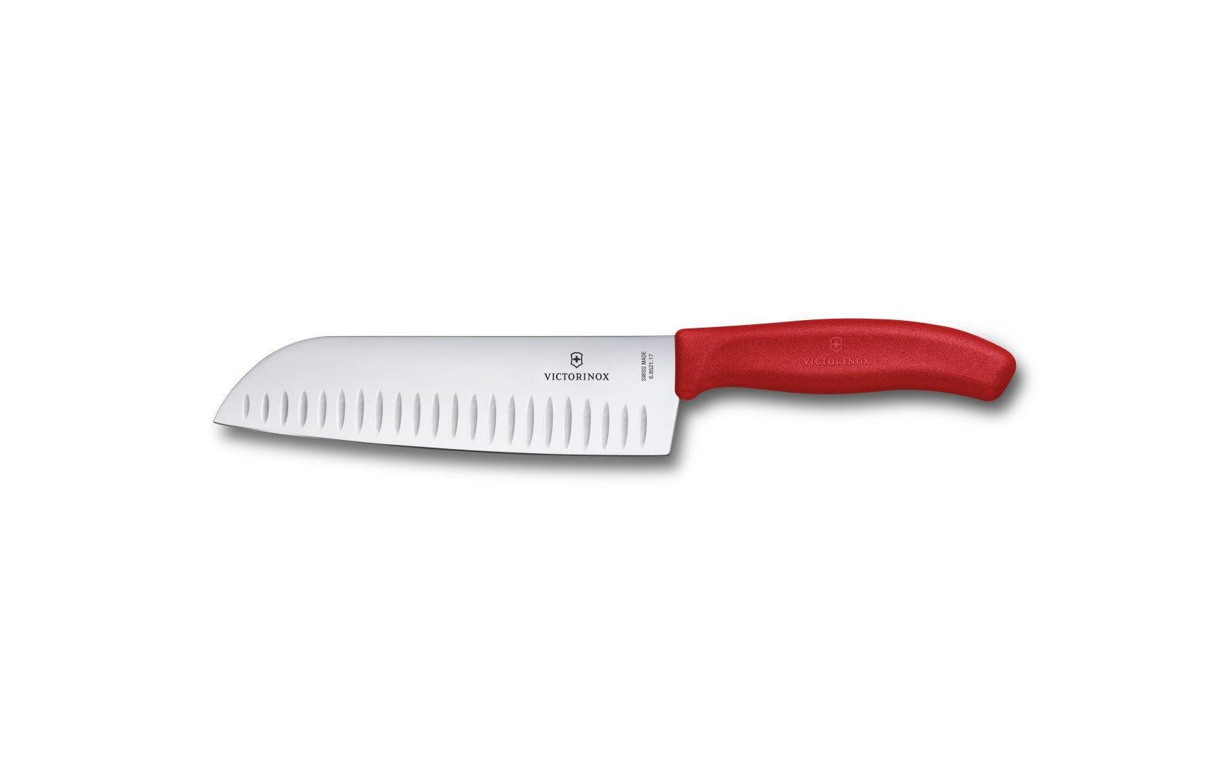 Victorinox Santokumesser Kullenschliff 17cm, rot