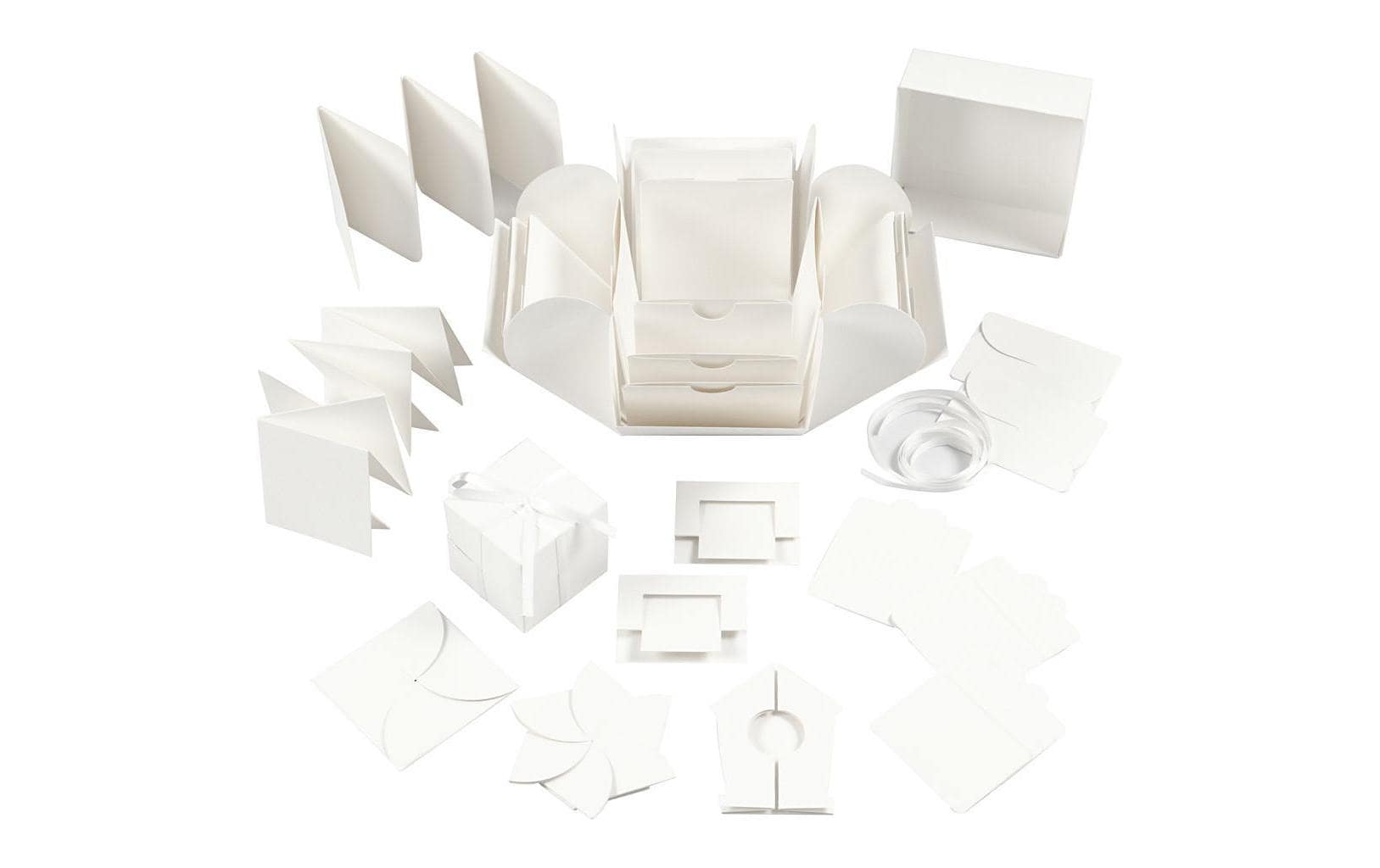Creativ Company Explosionsbox weiss 12 x 12 x 12 cm