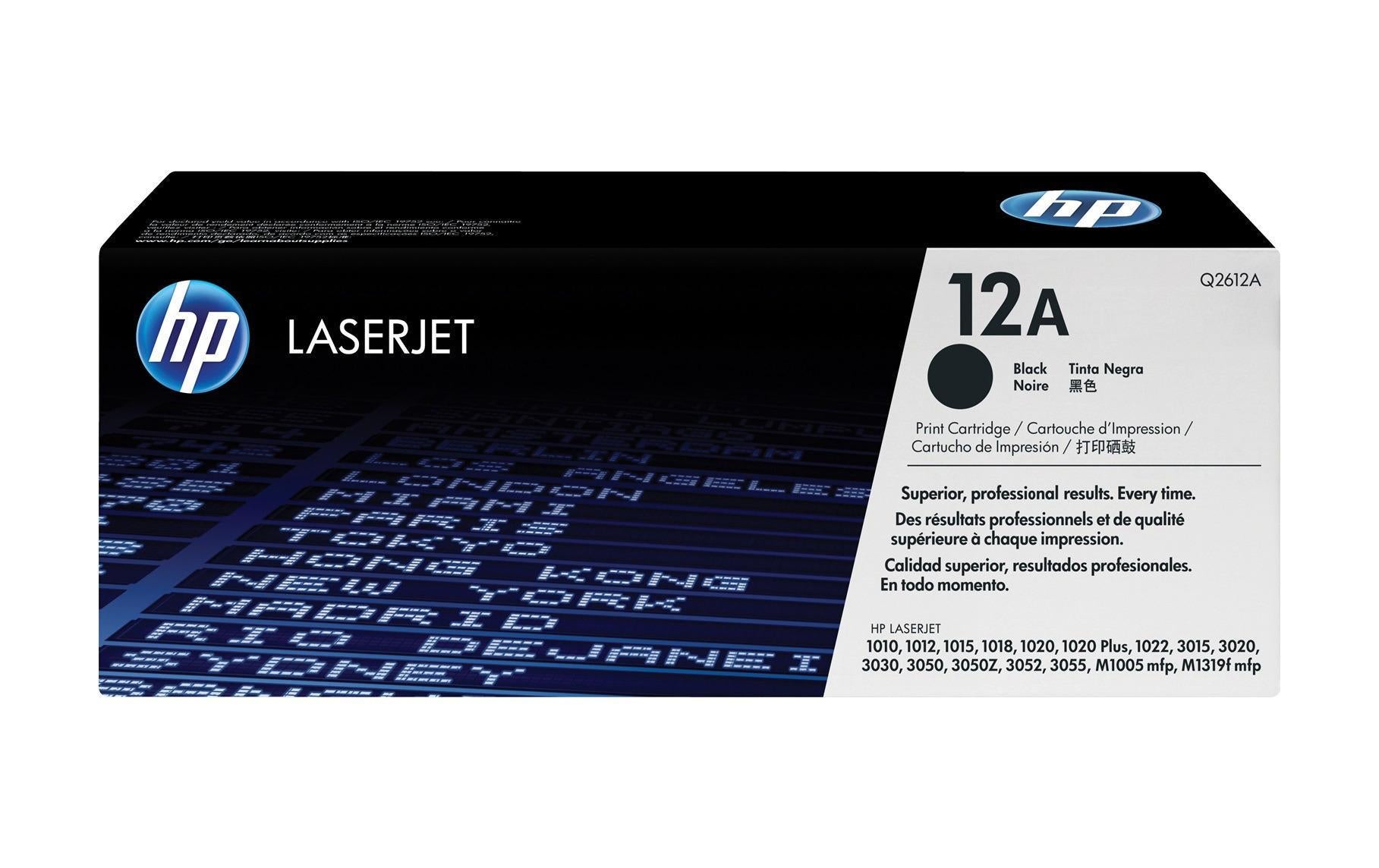 HP Toner 12A - Black (Q2612A) Seitenkapazität ~ 2'000 Seiten