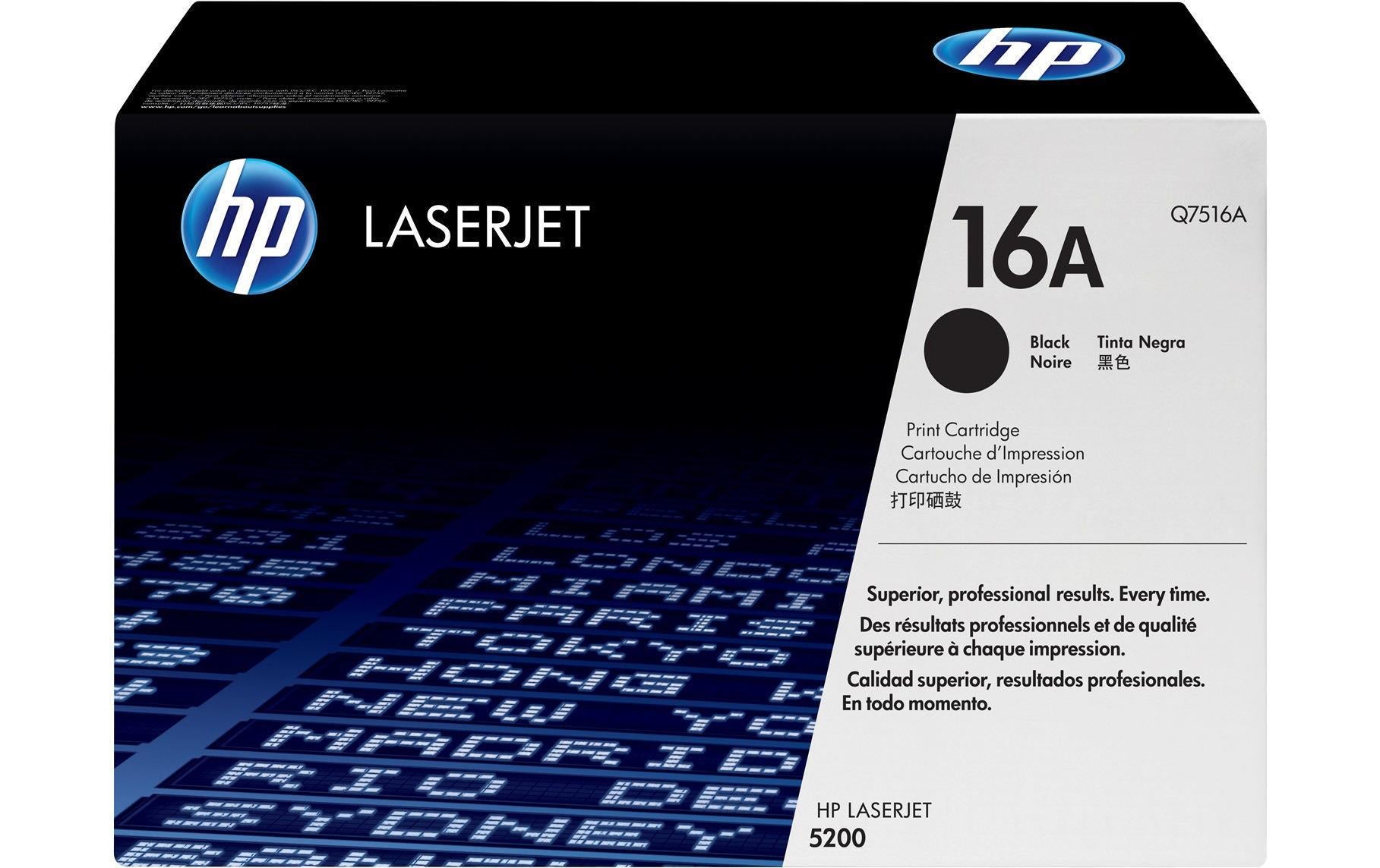 HP Toner 16A - Black (Q7516A) Seitenkapazität ~ 12'000 Seiten