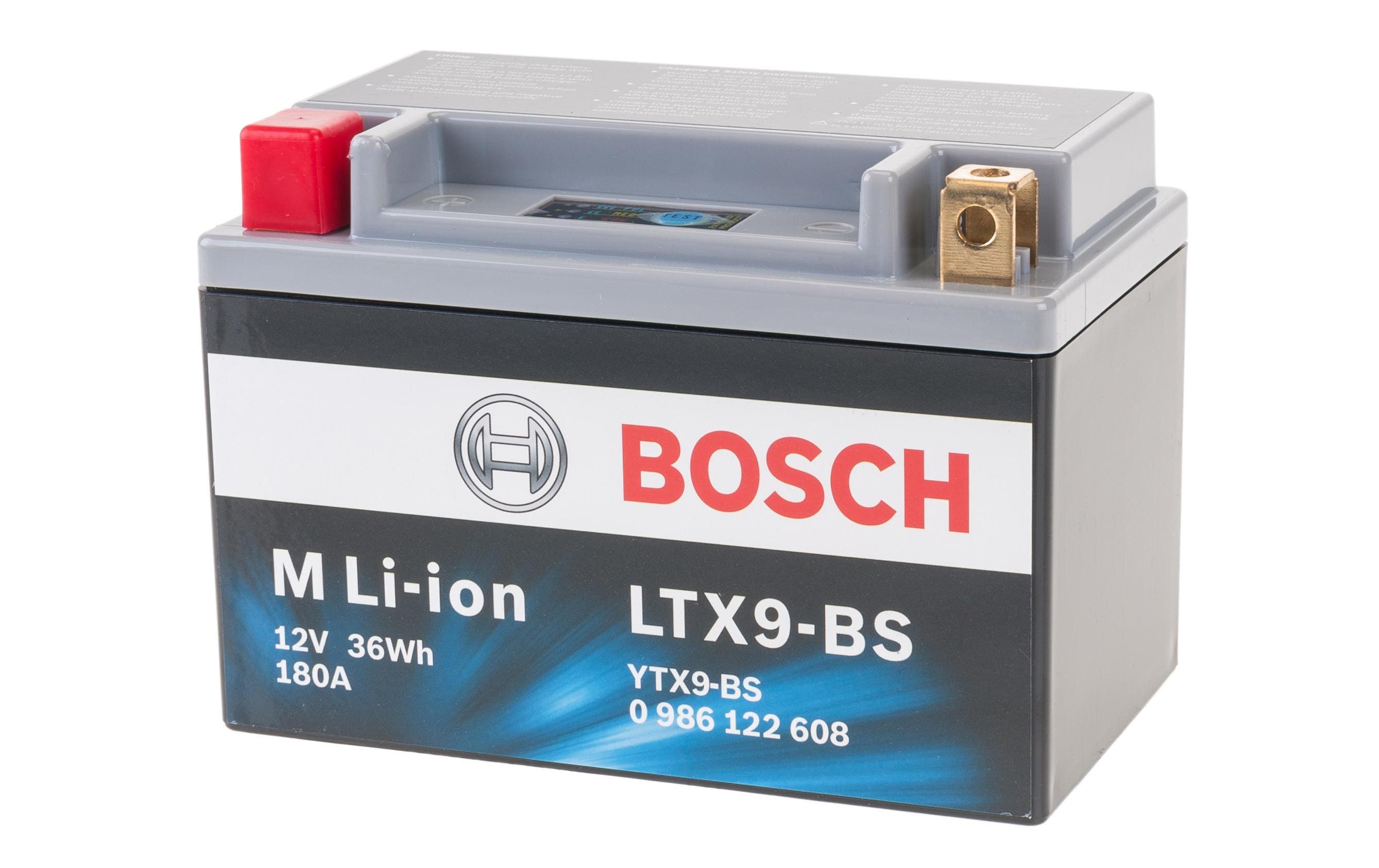 Bosch Automotive Motorradbatterie LTX9-BS Li-Ion 12V/ 3Ah
