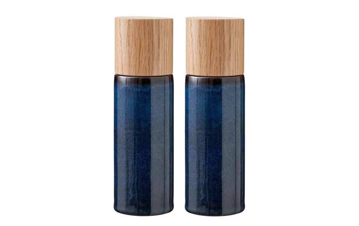 Bitz Salz & Pfeffermühle 16.7cm Blau 2er Set, H: 16.7cm, D: 5cm