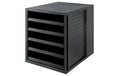 HAN Schubladenbox SCHRANK-Set A4 5 offene Schubladen, öko-schwarz