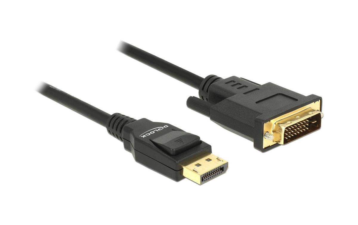 Delock DisplayPort - DVI-D Kabel, 1m Schwarz, Auflösung bis 3840 x 2160 @ 30 Hz