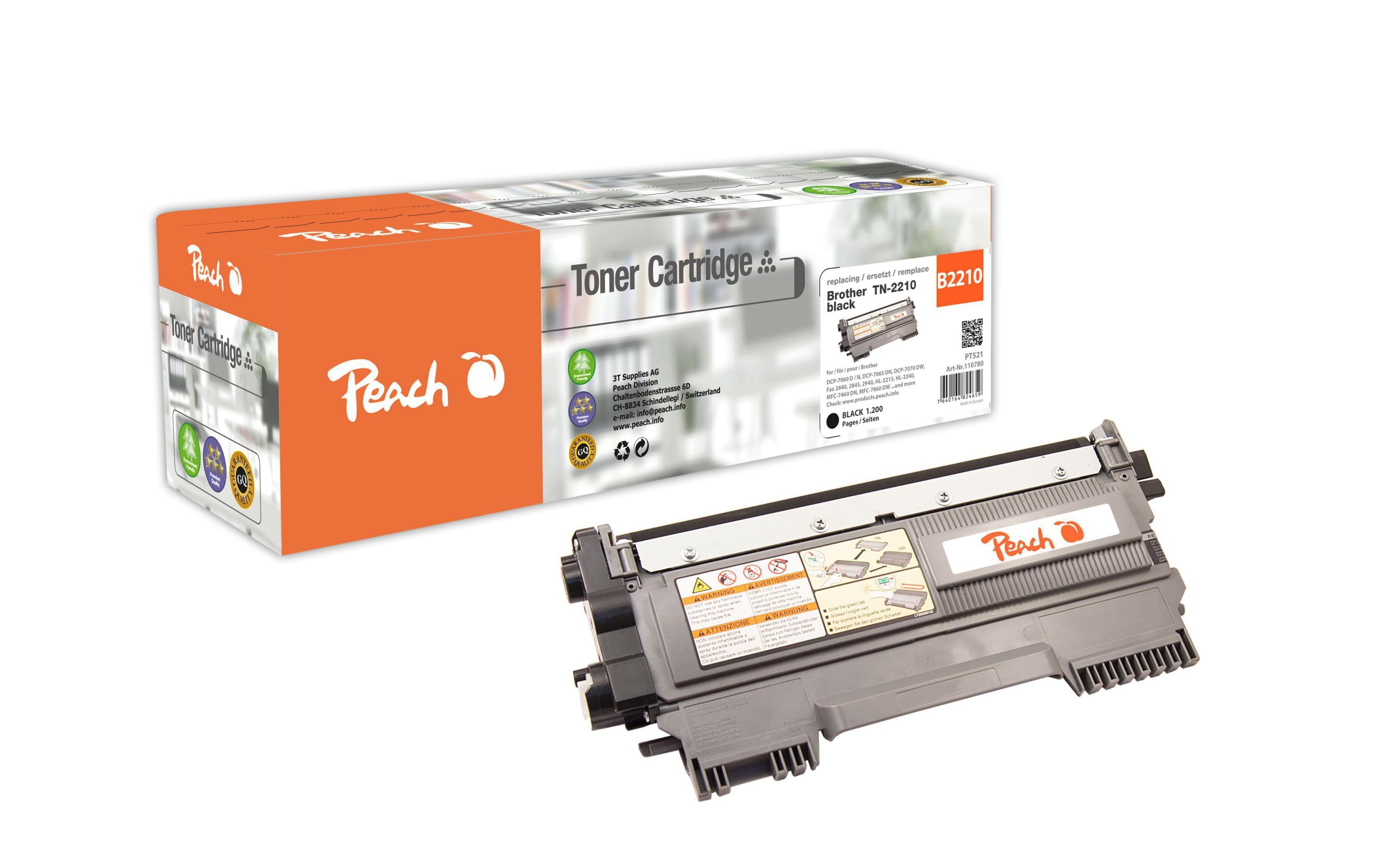 Peach Toner Brother TN-2210 Black, 1200 Seiten