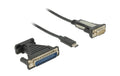 Delock Adapter USB TypeC zu Seriell, Chipsatz: FTDI 232R, L: 1,8m