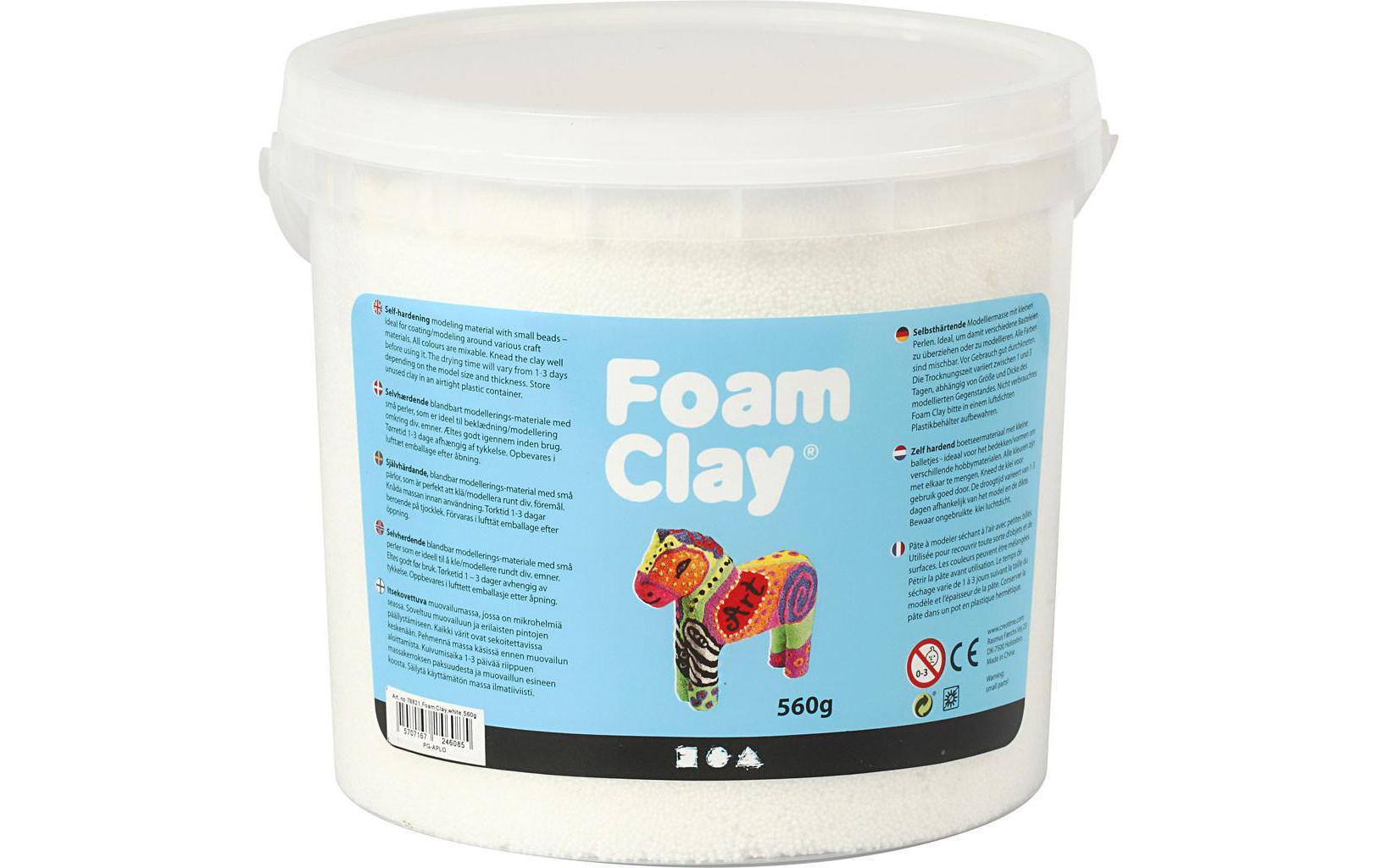 Creativ Company Foam Clay Grosspackung 560 g, weiss