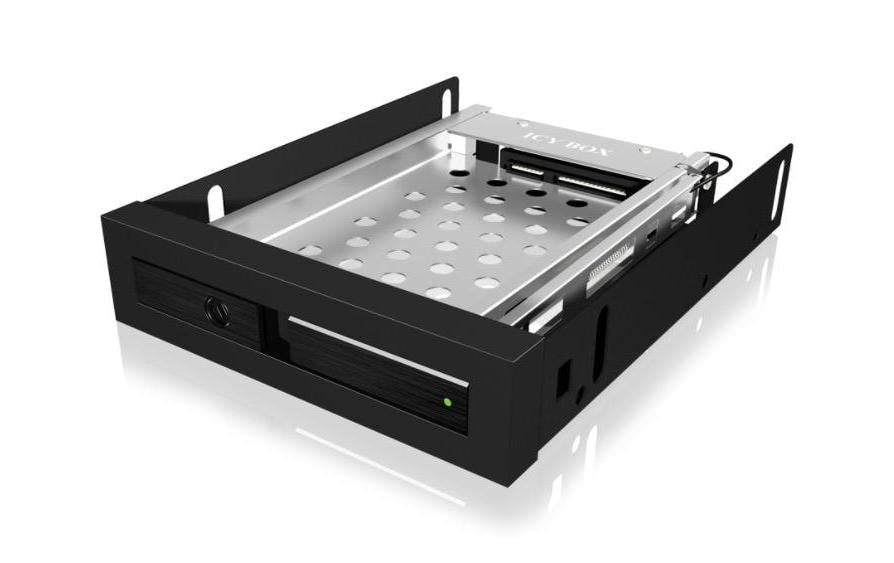 ICY BOX Wechselrahmen 2.5" IB-2217STS für SATA-HD, schwarz, in 3,5" Einschub