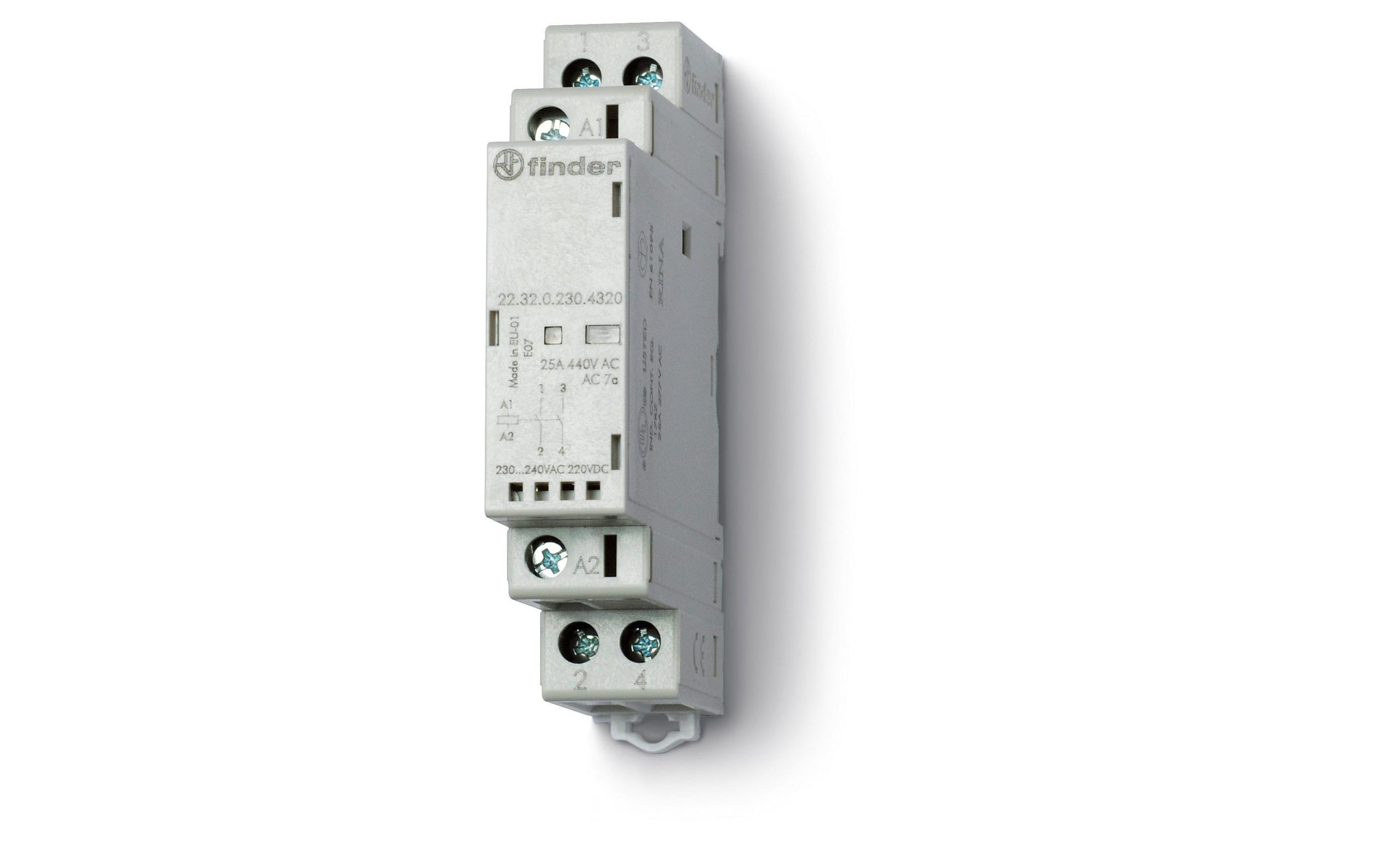 Finder Installationsschütz 25A 12V 1 Schliesser, 1 Öffner