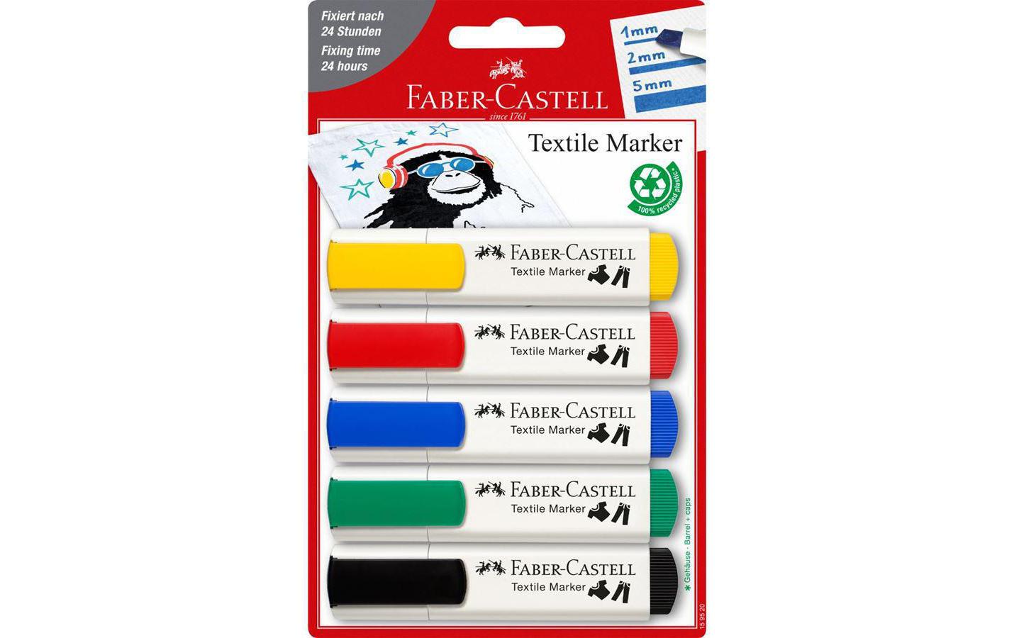 Faber-Castell Textilmarker Standard 5er Etui
