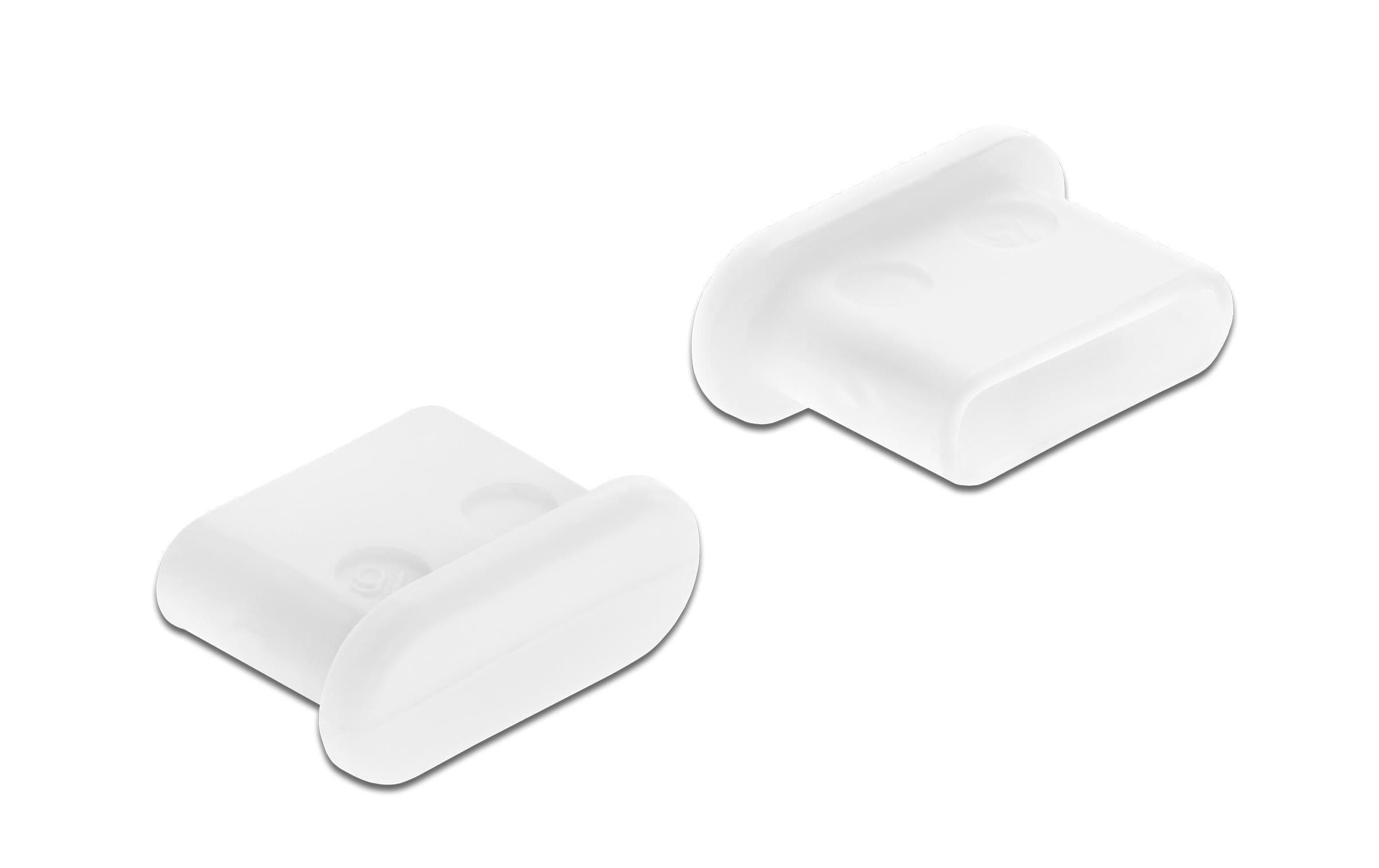 Delock USB-Typ-C Staubschutz, 10 Stück Zum Schutz von USB-Ports, weiss