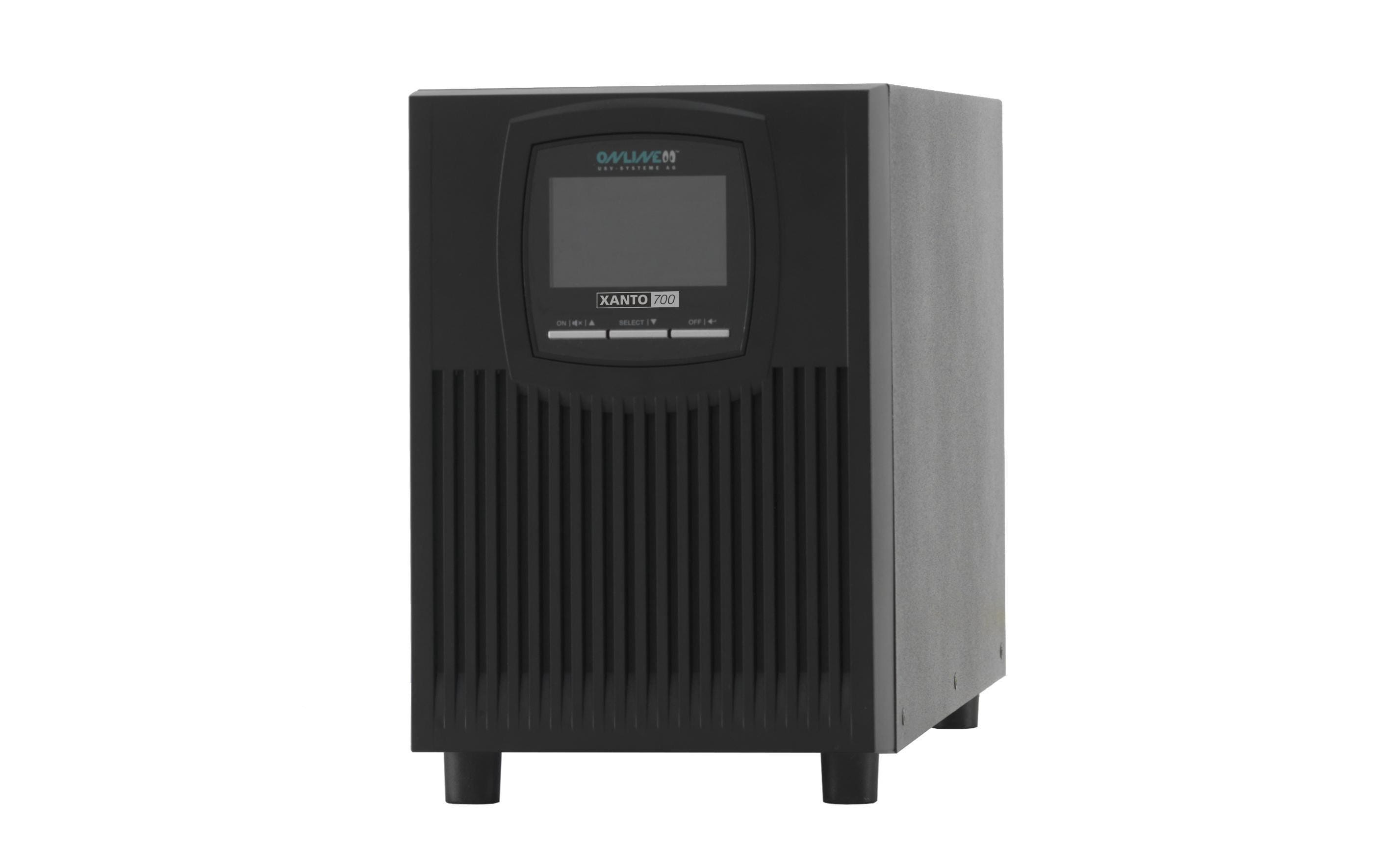 ONLINE USV Xanto 700: 700VA/700W Online-Doppelwandler, Tower, USB, RS232
