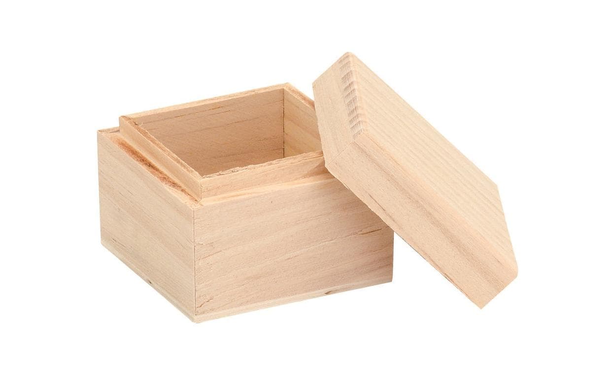 Glorex Holzbox quadratisch 6 x 6 x 5 cm