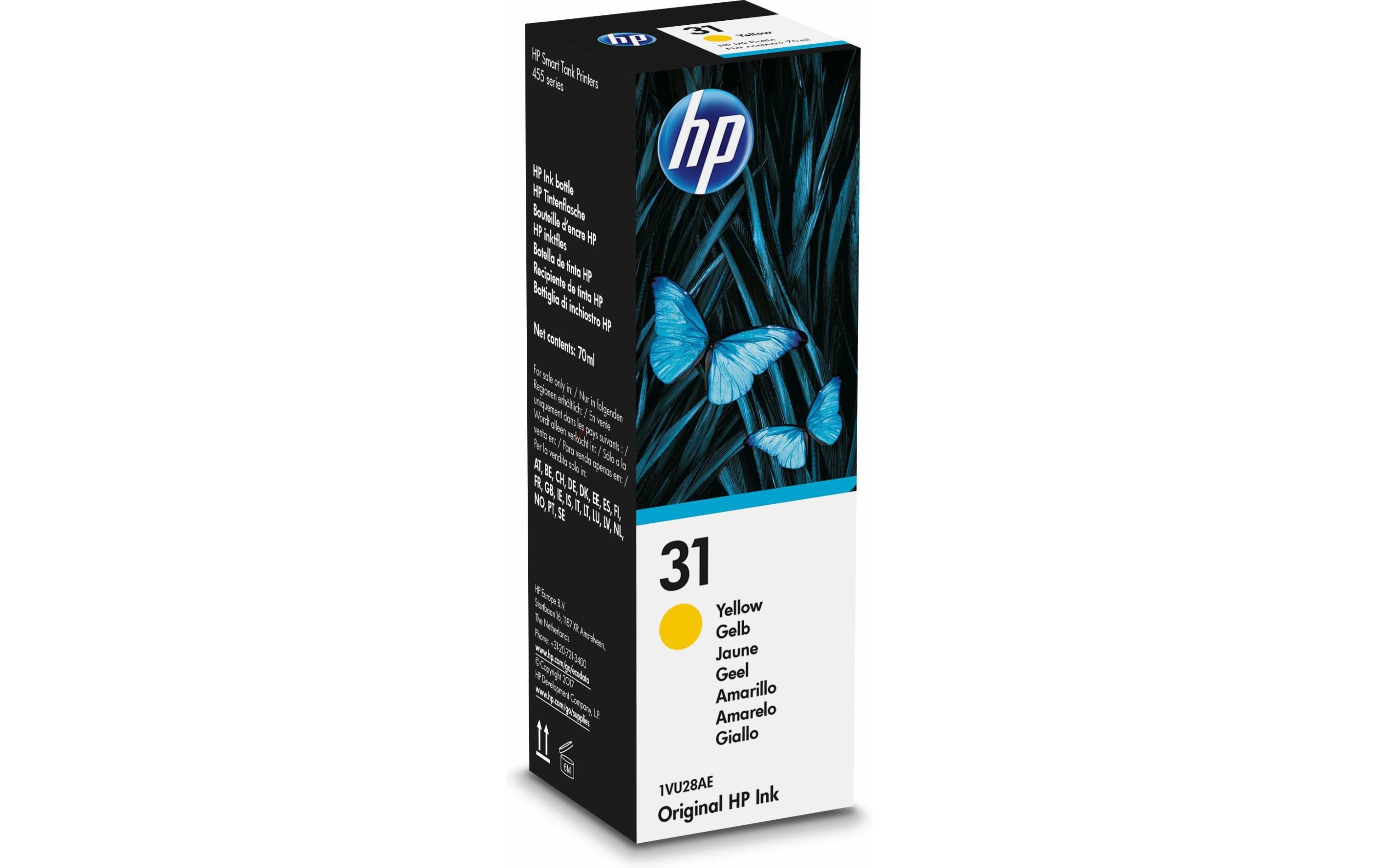 HP Tinte Nr. 31 - Yellow (1VU28AE) Seitenkapazität ~ 8'000 Seiten