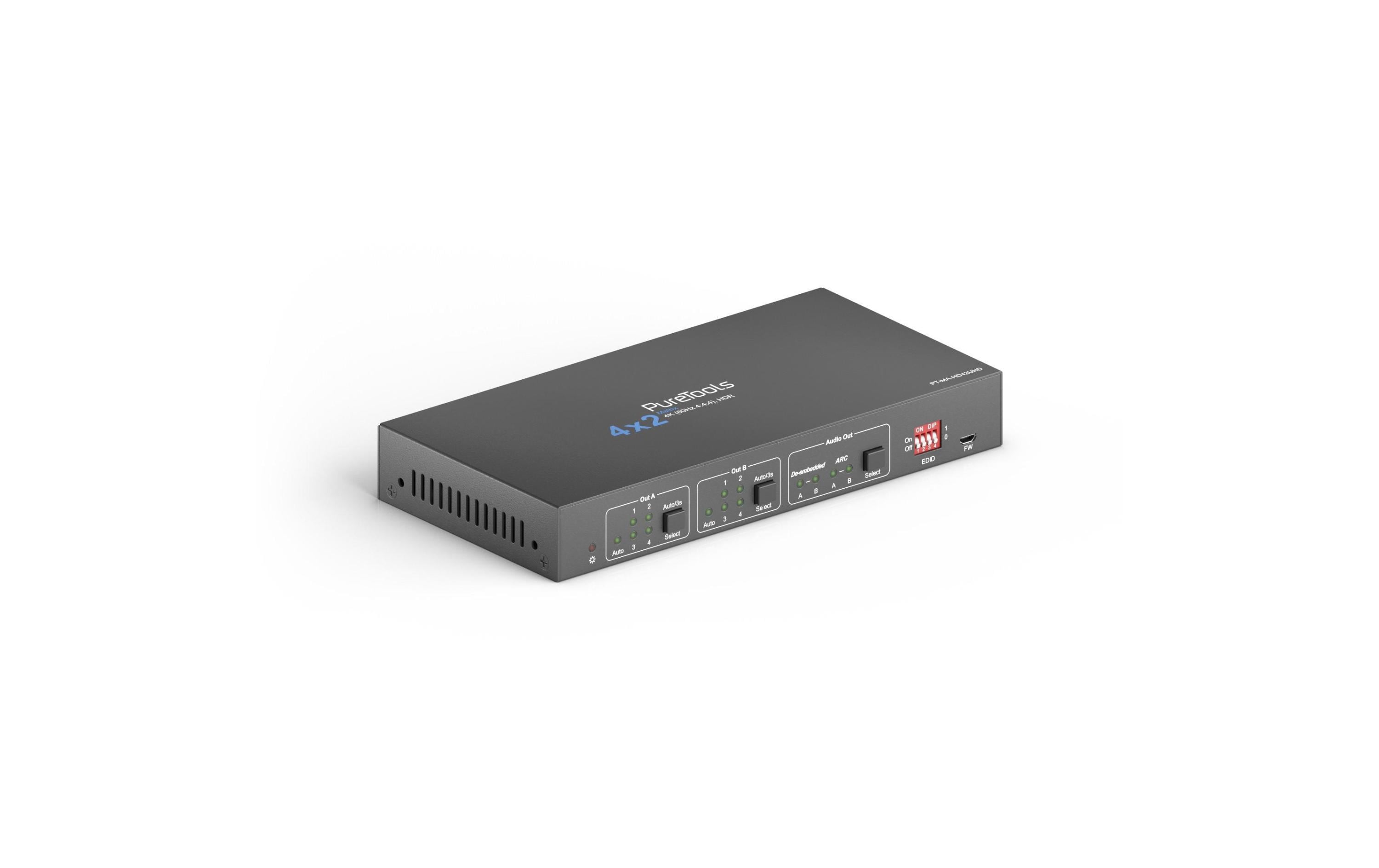 PureTools PT-MA-HD42UHD Matrix 4x2, 4HDMI >2HDMI, 4K