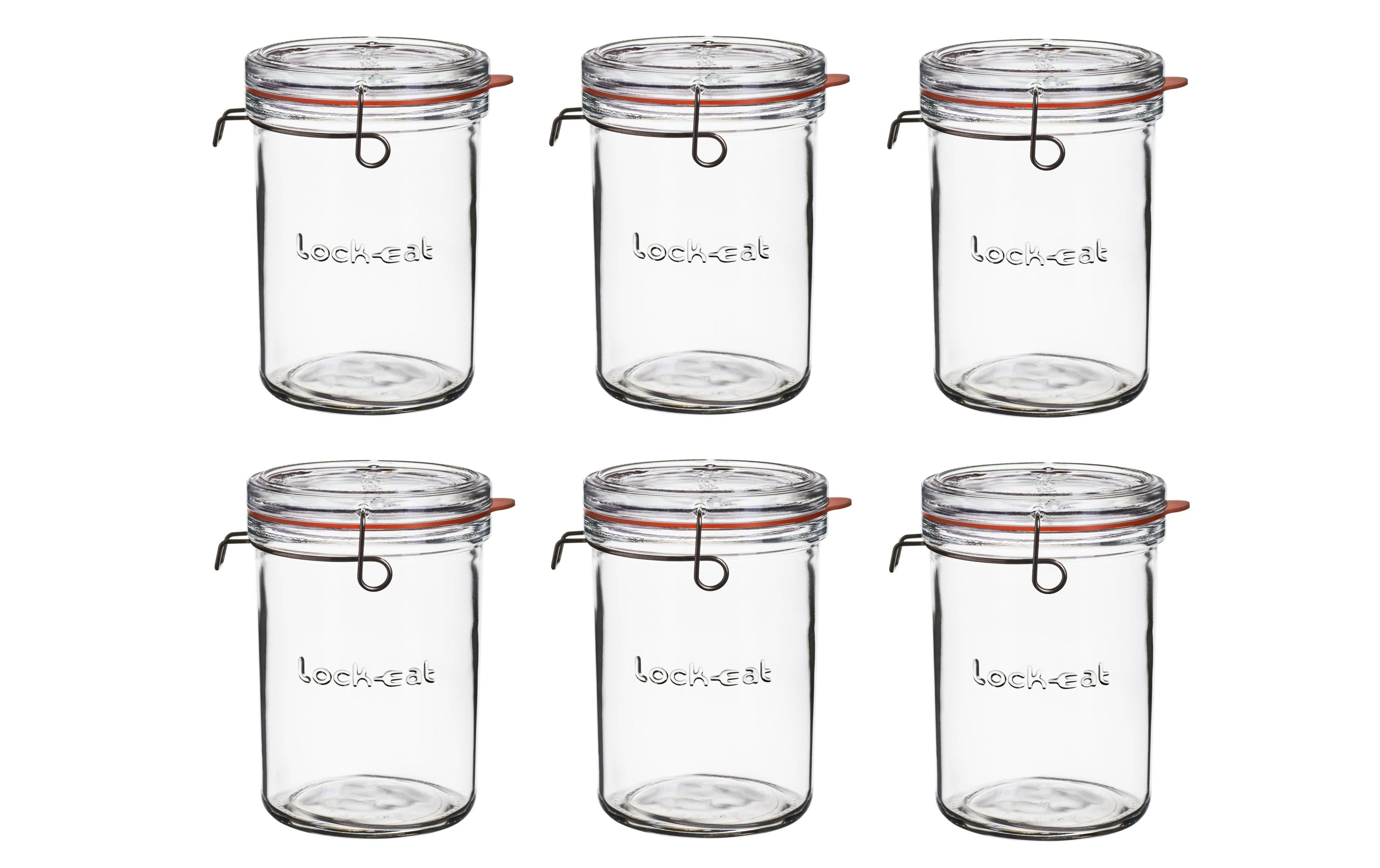 Luigi Bormioli Einmachglas 6er Set 1 Liter Ø 12cm / H 17cm