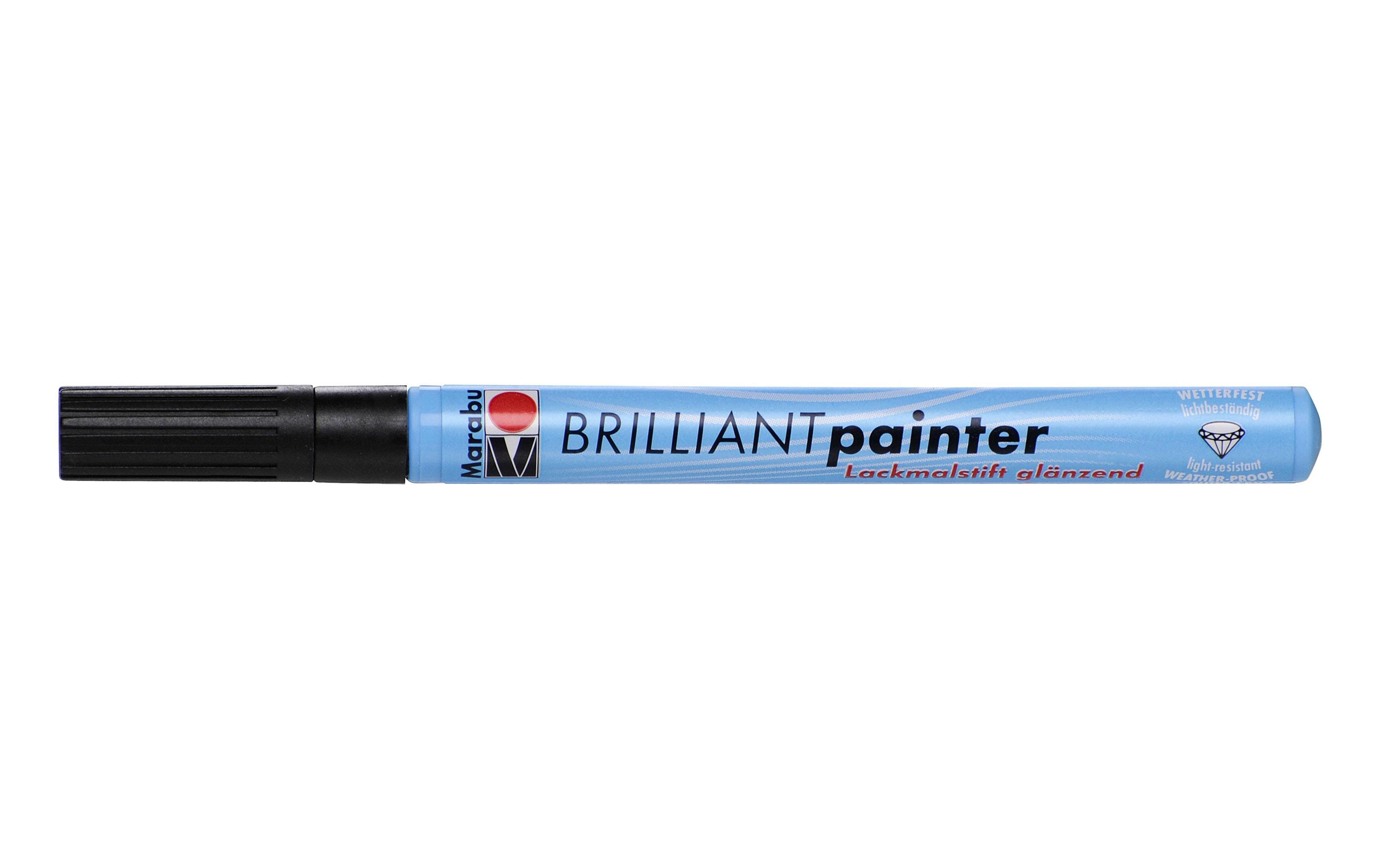 Marabu Lackmalstift BRILLIANT painter 1-2 mm, Schwarz