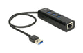 Delock USB 3.0 Hub + 1 LAN 10/100/1000 Mbps