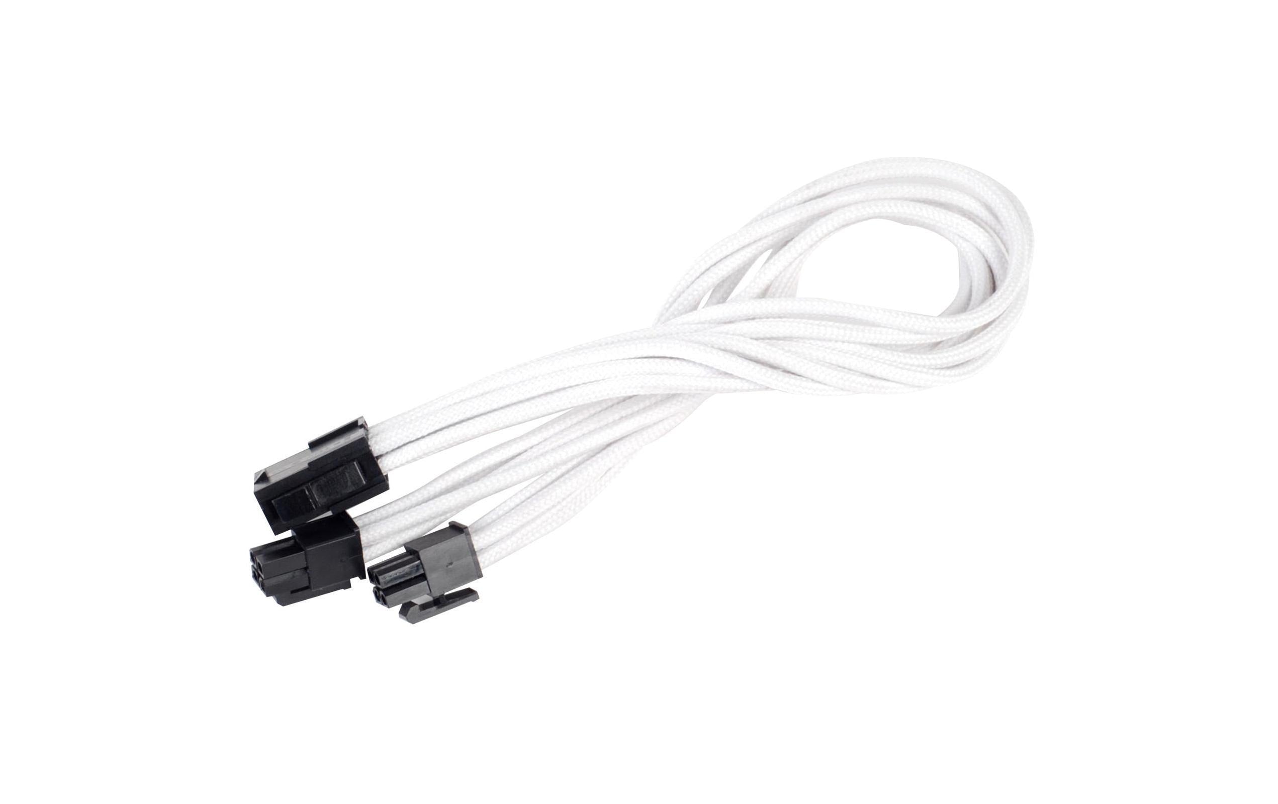 ATX Extension 8-8(4+4)Pin weiss 8 Pin CPU Power Verlängerung 30cm