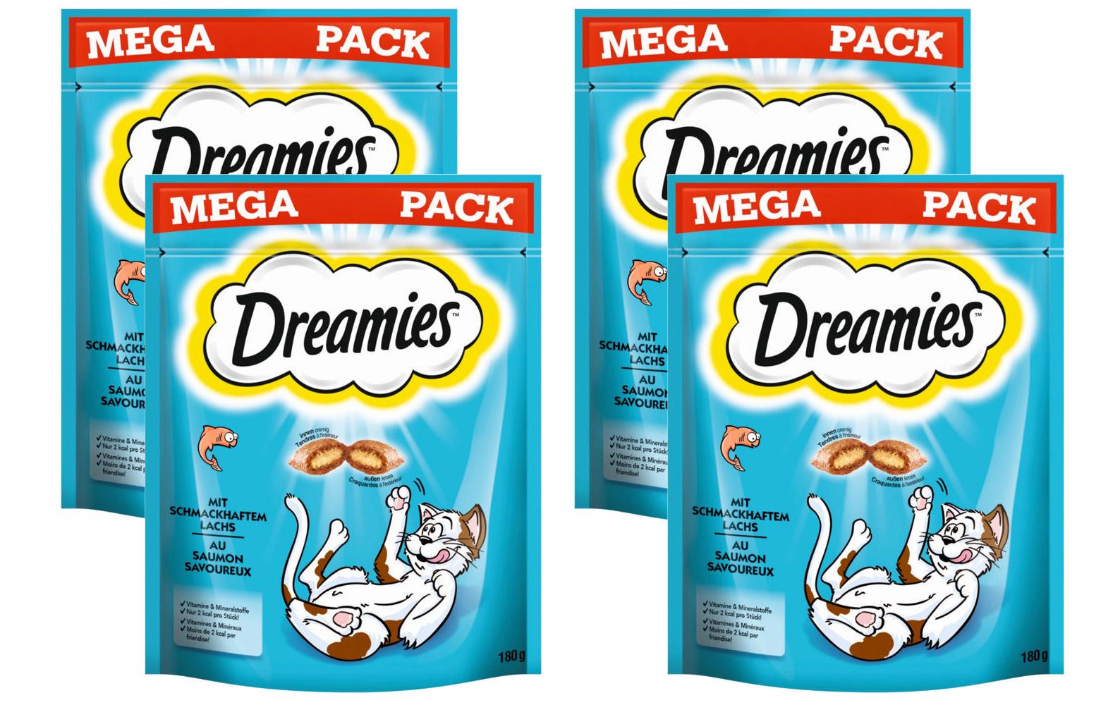 Dreamies Snack mit Lachs 4x180g