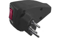 STEFFEN Reset Stecker T12 schwarz mit Resetschalter für Überstromschutz