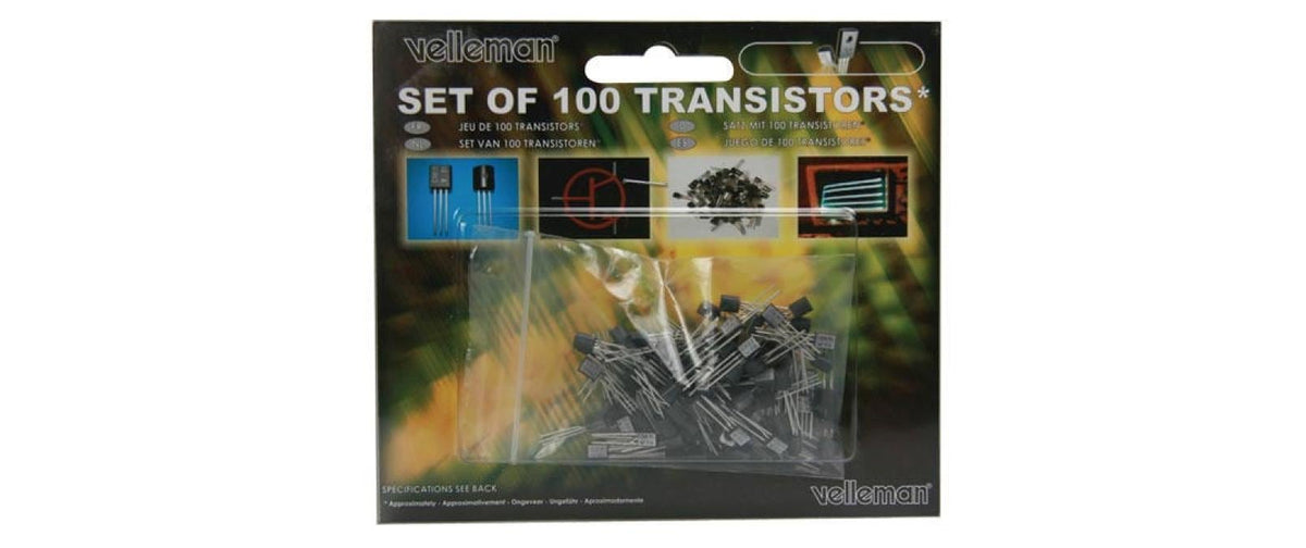 Velleman K/TRANS1  Transistoren-Set Menge: 100 Stück, div. Werte BCx und BDx