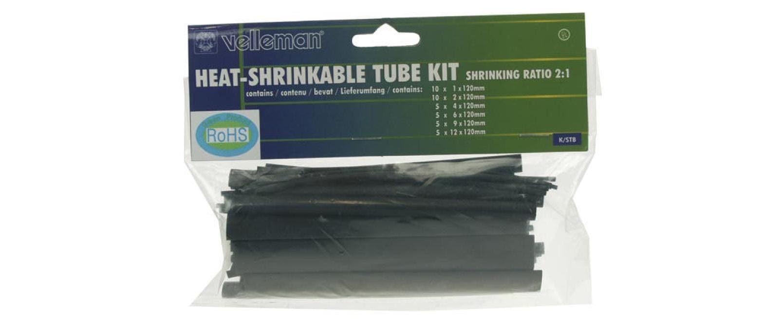 Velleman K/STB Schrumpfschlauch Set Menge: 40 Stück, 1 bis 12mm Duchmesser