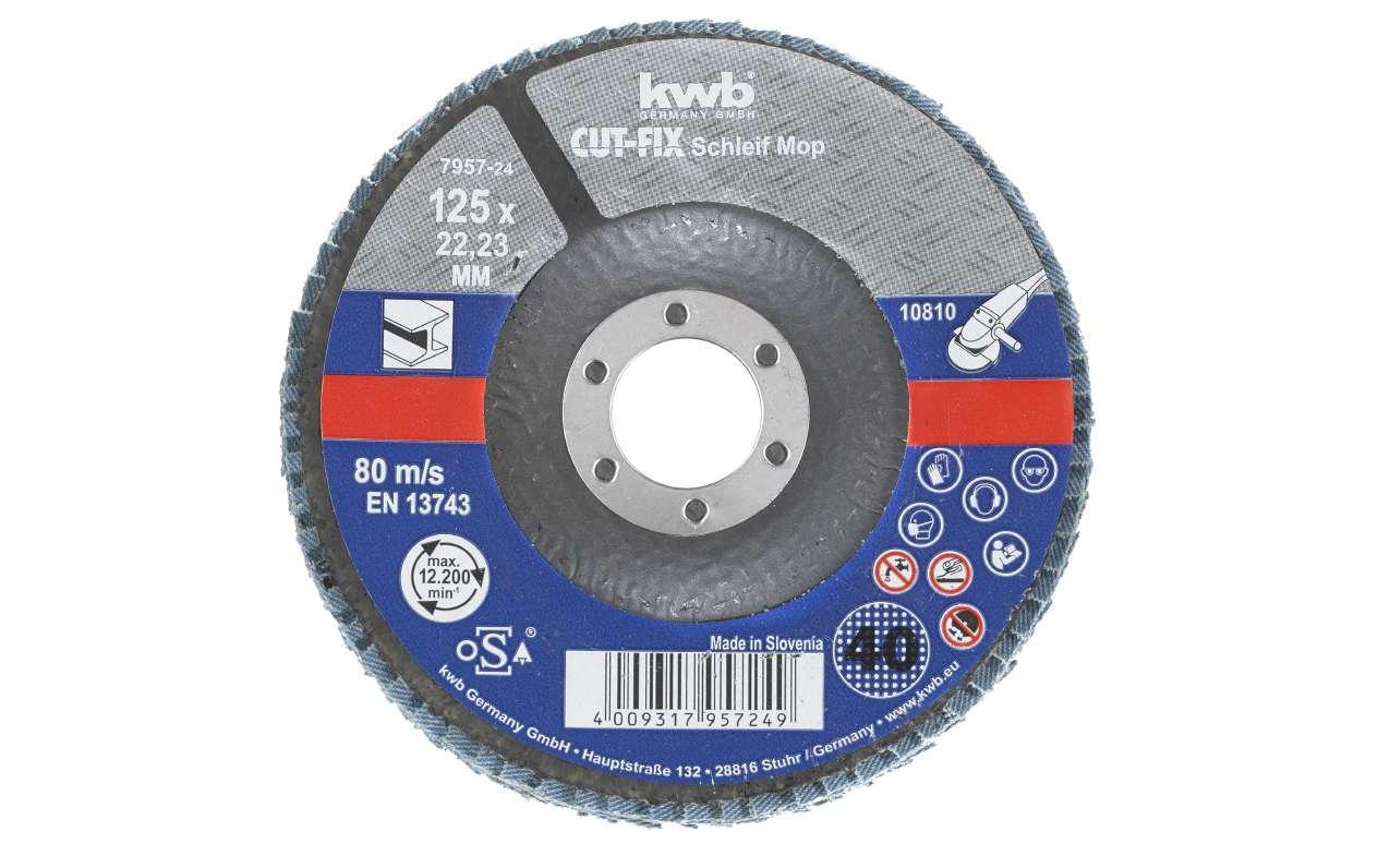kwb Cutfix Schleifmop 125 K40 Ls