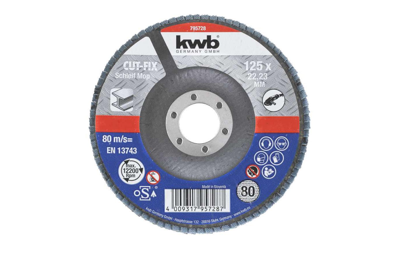 kwb Cutfix Schleifmop 125 K80 Ls
