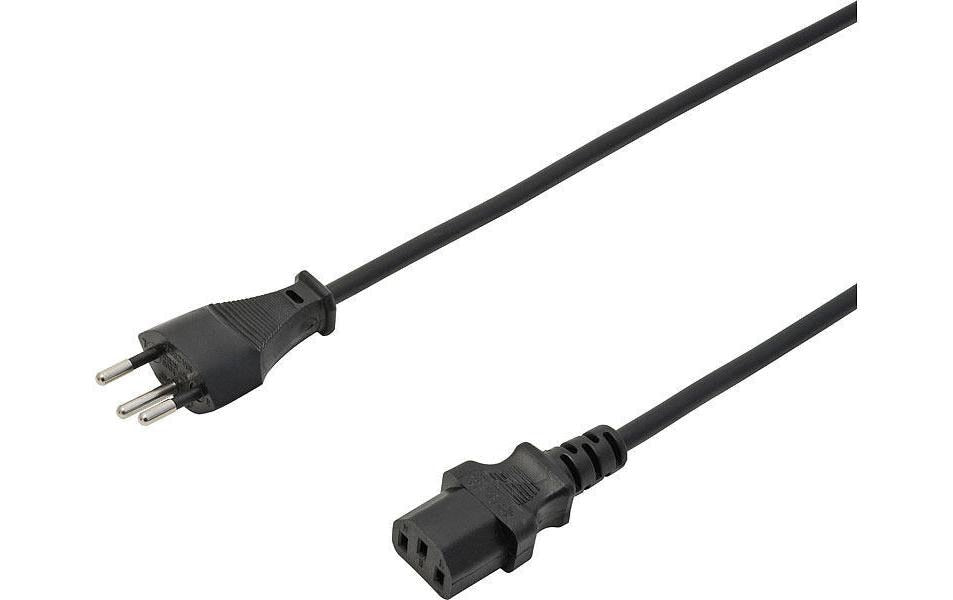 Netzkabel 250V/10A: 8 Meter Schwarz T12 Netzstecker und C13 Buchse
