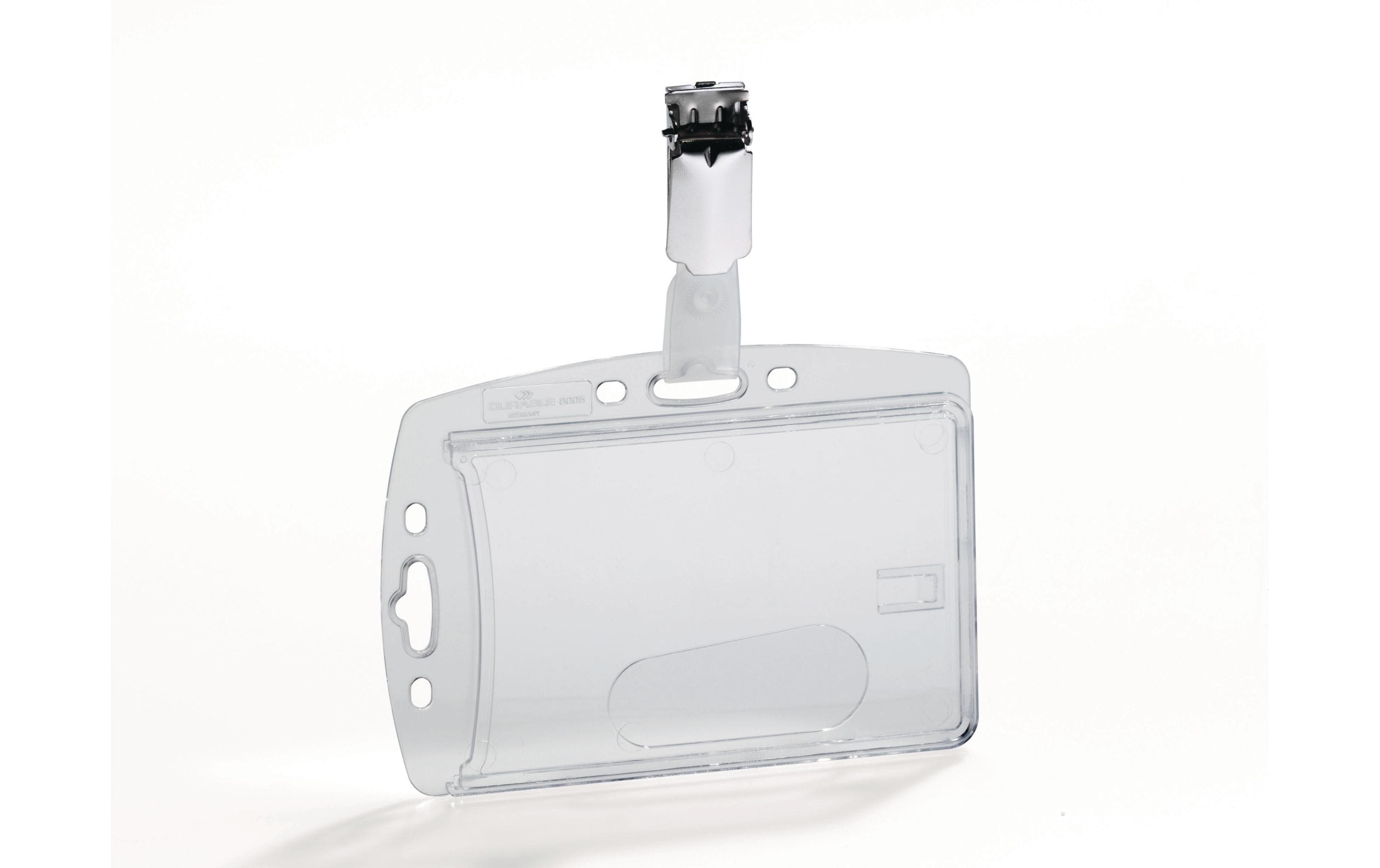 Durable Ausweishalter Hartbox für 1 Ausweis mit Clip, Pack à 25 Stück