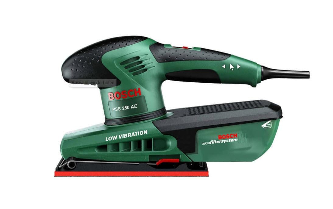 BOSCH Schwingschleifer PSS 250 AE 250 Watt Motor